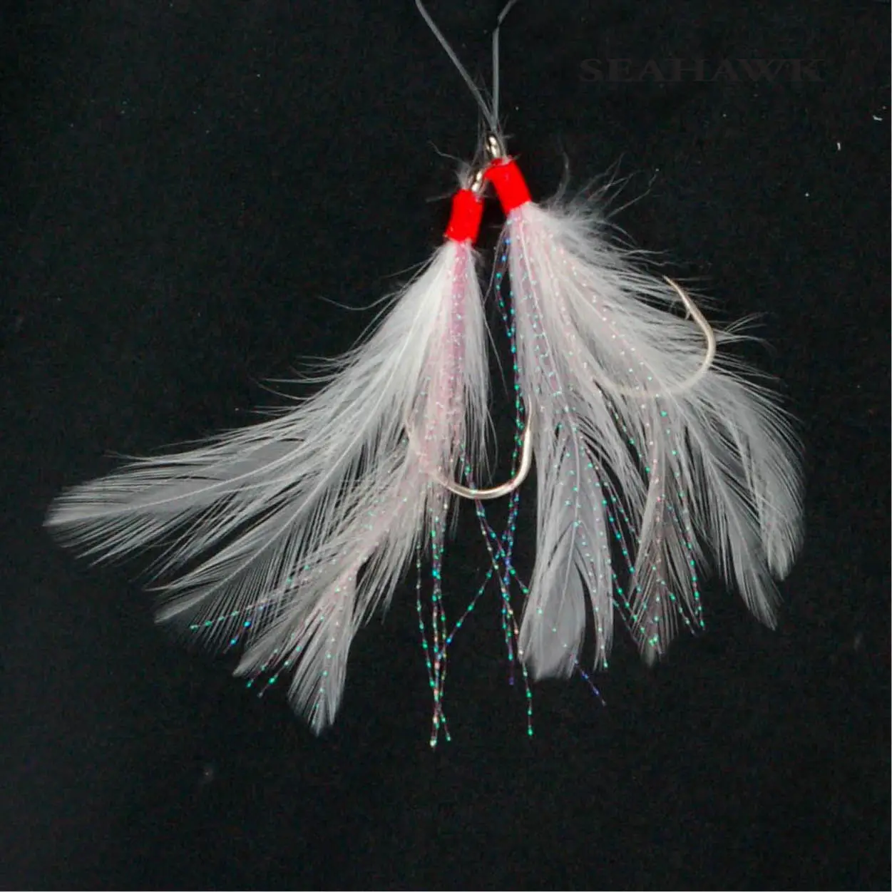 Seahawk Fishing Malaysia Sabiki 2727 - White Feathers and Crimson Pink Fibre