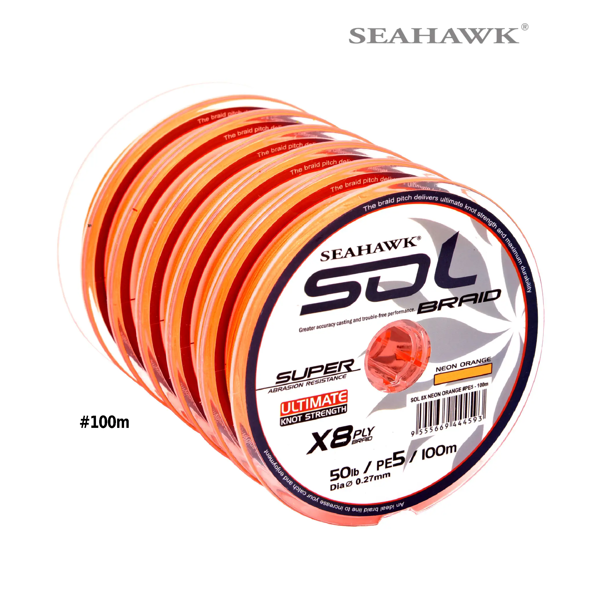 BRAIDED LINE,SEAHAWK SOL X8 PINK ( 100M )