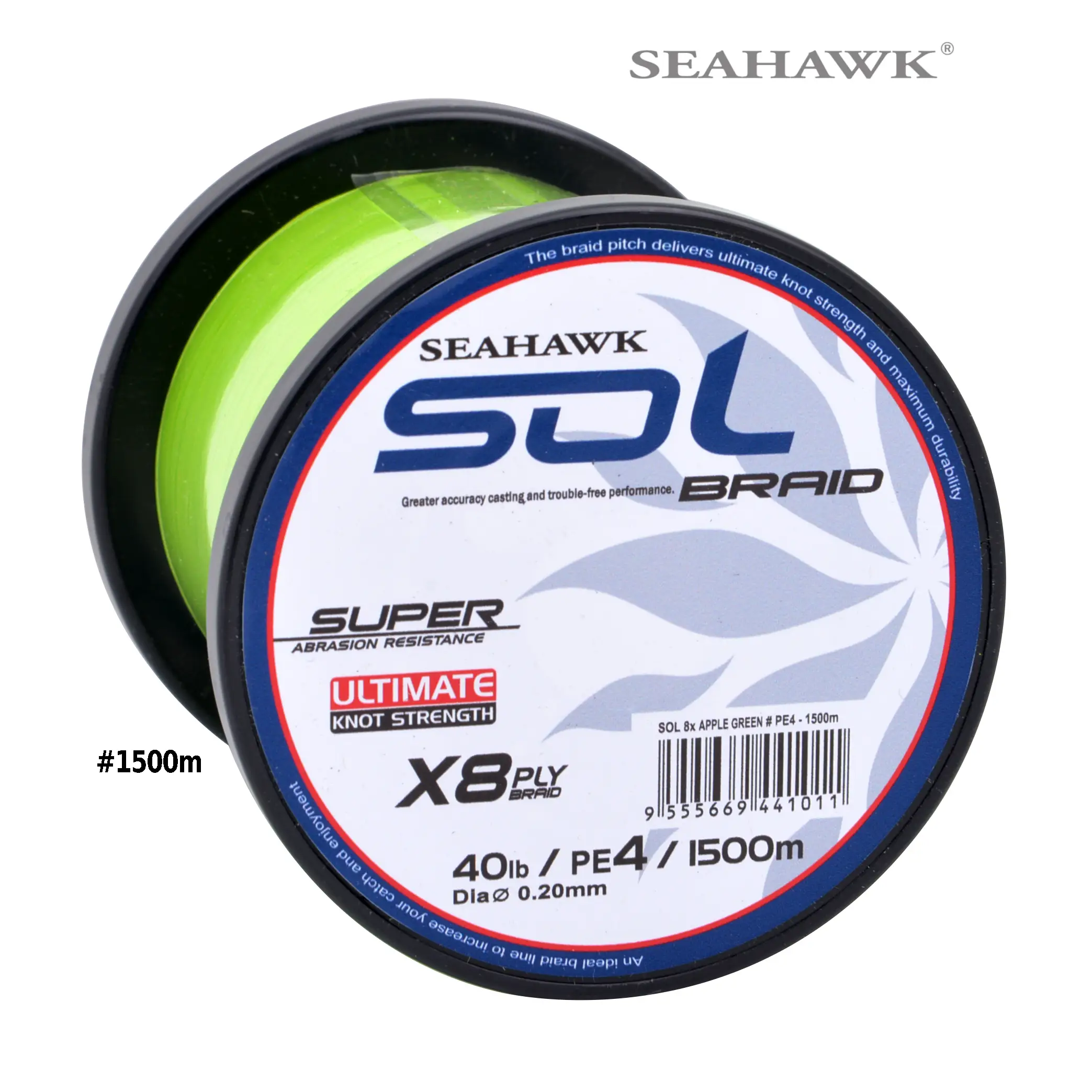 BRAIDED LINE,SEAHAWK SOL X8 M/COLOR ( 500M ) - 1StopFishing