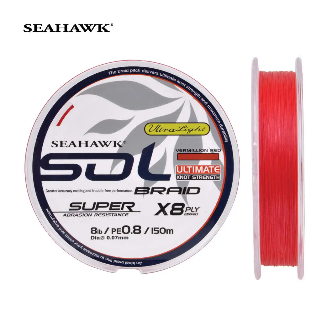 Seahawk SOL 8X Ultralight Braided Line - Thinnest Diameter