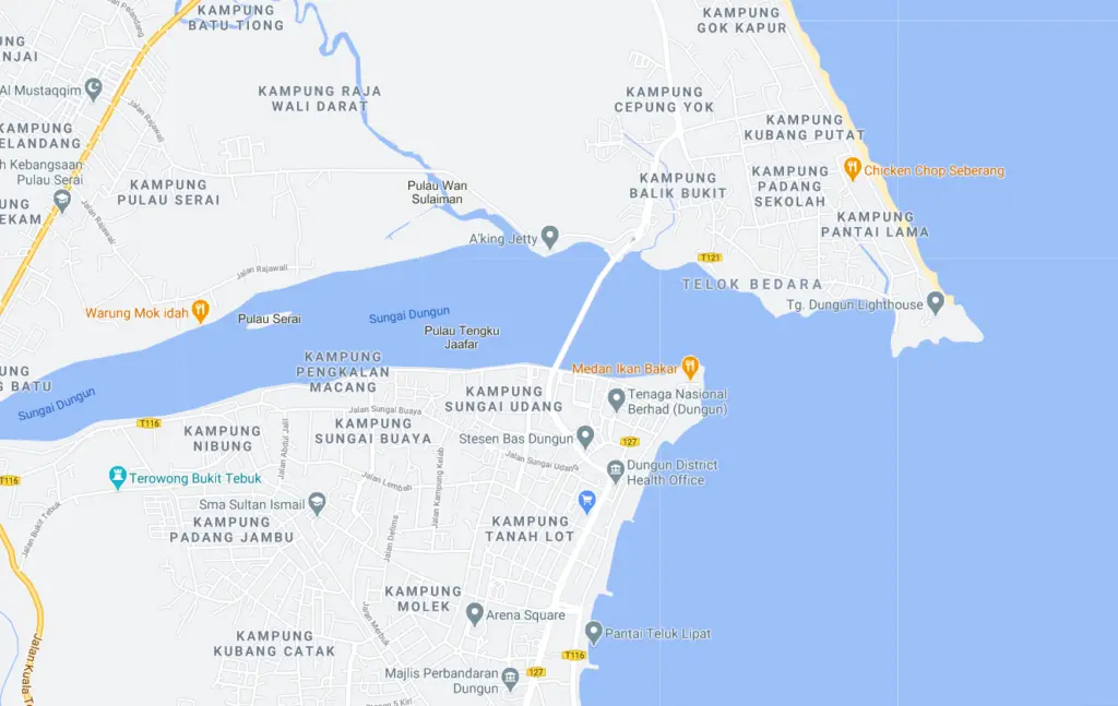Map of terengganu oil rig