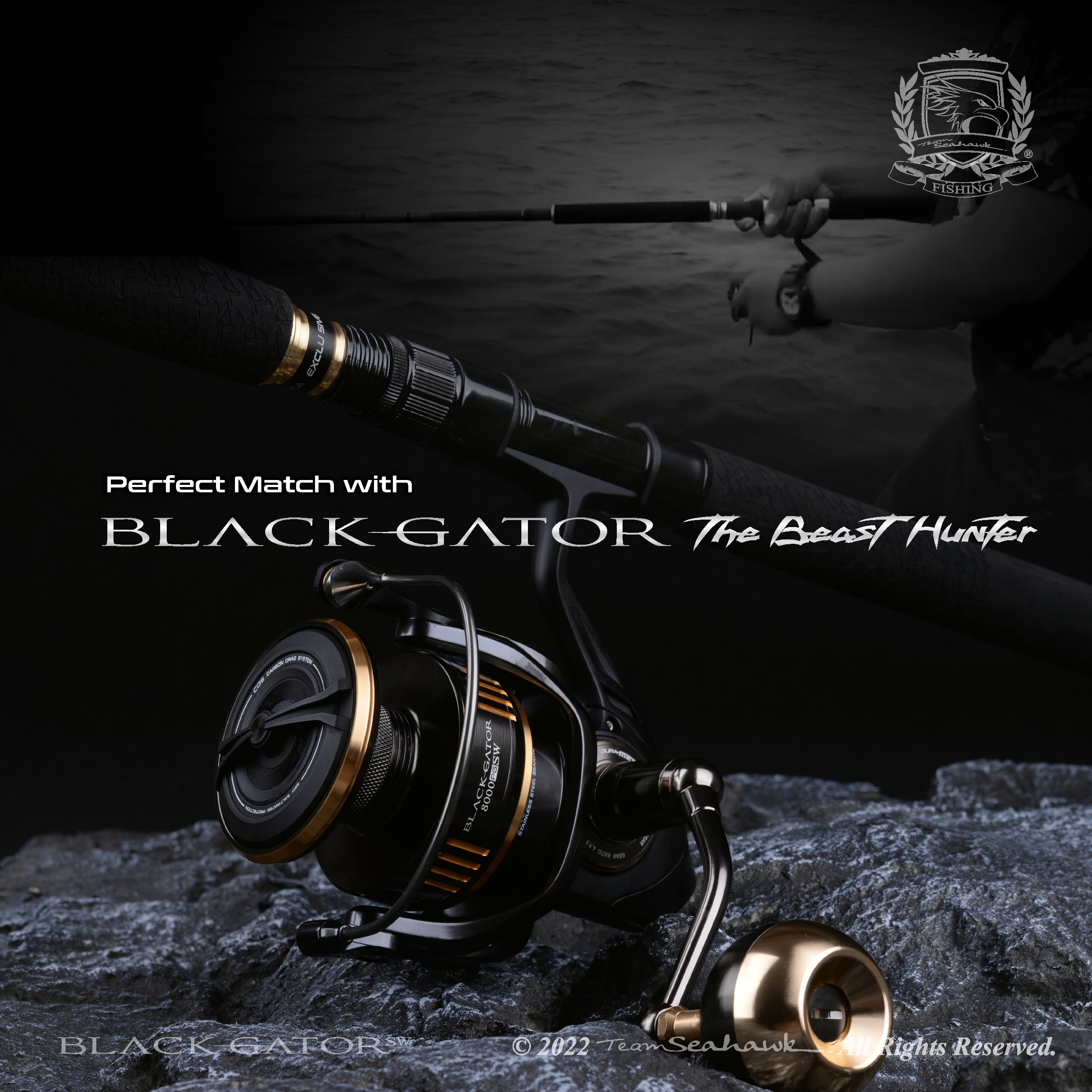 Seahawk Fishing Malaysia Black Gator SW Premium Spinning Reel